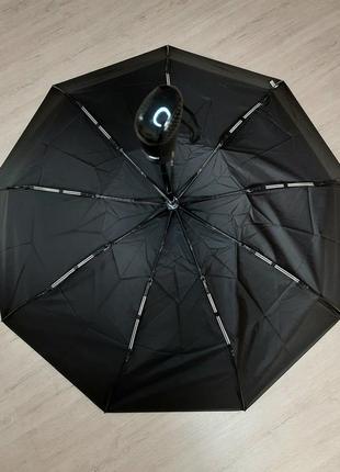 Зонт мужской в 3 сложения. полуавтомат. супермощный каркас с двойной спицей. lantana.