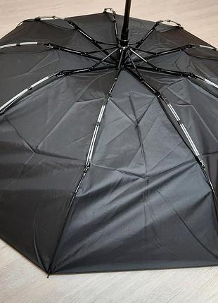 Зонт мужской в 3 сложения. полуавтомат. супермощный каркас с двойной спицей. lantana.