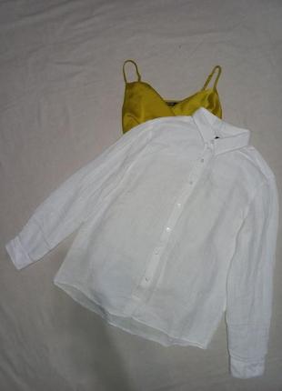 Белая кэжуал рубашка1 фото