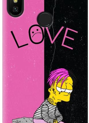 Чехол силиконовый бампер fts на xiaomi mi a2 lite c рисунком барт симпcон sad