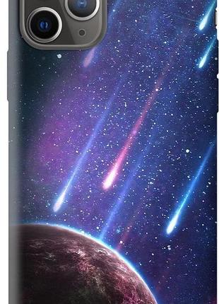 Силиконовый чехол бампер fts для apple iphone 11 pro max с дизайном космос звездопад