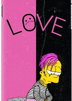 Силиконовый чехол бампер fts для apple iphone 7 plus / 8 plus с дизайном барт симпсон sad