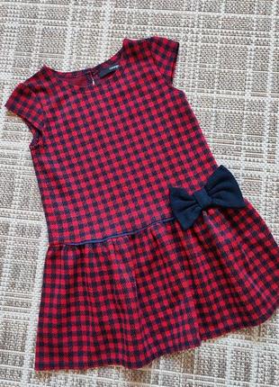 Трикотажное платье, сарафан в клетку