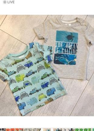 Футболки 2 шт некст 6-9 міс