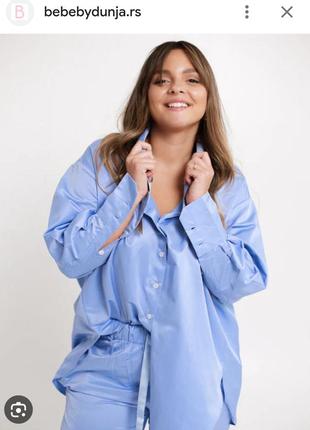 Сатинова сорочка оверсайз bebe