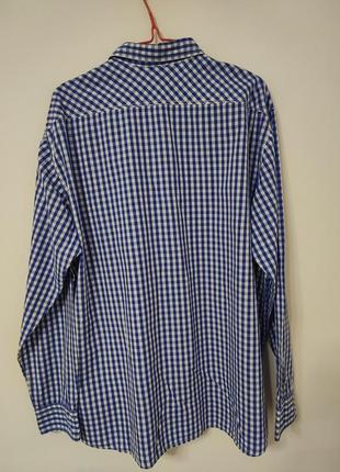 Сорочка рубашка чоловіча синя біла пряма широка livergy, розмір 2xl - 3xl9 фото