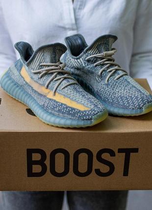 Adidas yeezy boost 350 v2 israfil в сером цвете кроссовки адидас (36-45)