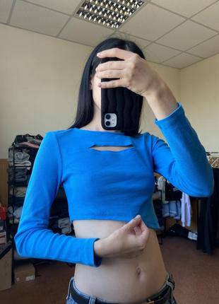 Лонгслив с вырезом на груди, кофта с длинным рукавом shein.