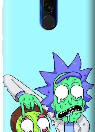 Силіконовий чохол бампер fts для xiaomi redmi 8 з малюнком рік і морті