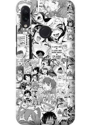 Чехол силиконовый бампер fts на xiaomi redmi note 7 c рисунком аниме ахэгао