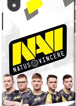 Силиконовый чехол бампер fts для apple iphone xr с рисунком natus vincere 2020