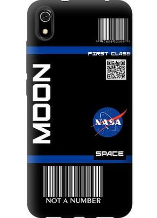 Силиконовый чехол бампер fts для xiaomi redmi 7а с рисунком nasa travel