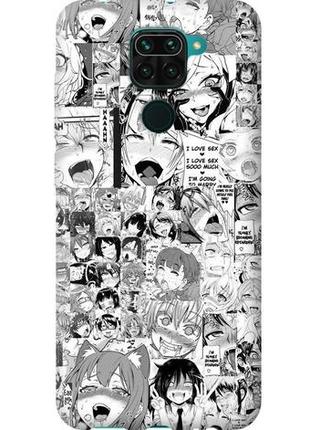 Чохол силіконовий бампер fts на xiaomi redmi note 9 з малюнком аніме ахегао 2