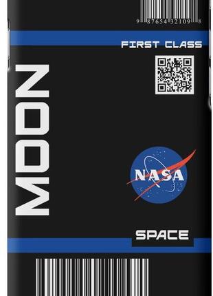 Силиконовый чехол бампер fts для apple iphone 6/6s с дизайном nasa travel