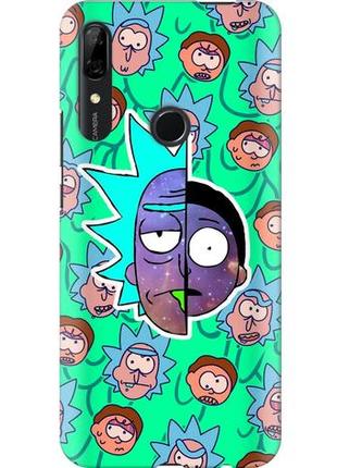 Силиконовый чехол бампер fts для huawei p smart z с рисунком рик и морти галактика