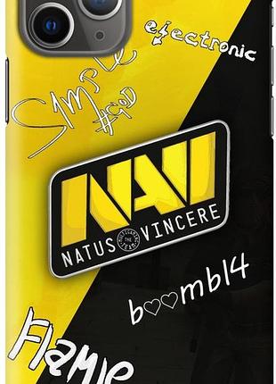 Силиконовый чехол бампер fts для apple iphone 11 pro c рисунком natus vincere автографы
