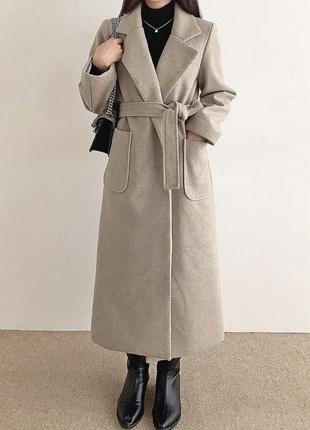 Жіноче кашемирове пальто міді в стилі zara ❤️🥰