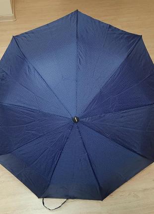Зонт мужской на 10 спиц с системой антиветер и усиленным каркасом расцветки клетка-шотланд...