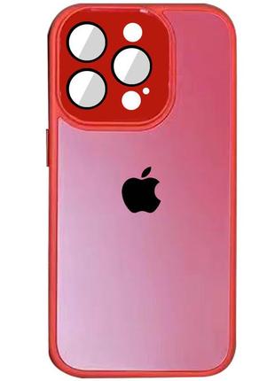 Чохол tpu+glass sapphire midnight для apple iphone 11 pro (5.8") червоний / red, загартоване скло