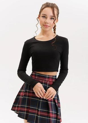 Кроп-топ с длинным рукавом для девочки размер 134, 140, 146, 152, 158, 164