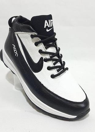 Розміри! 41,42,43,44,45 чоловічі чоботи шкіряні кросівки зимові