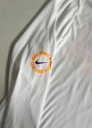 Новый лонгслив с принтом nike лонг белый кофта найк s, m, l, xl3 фото