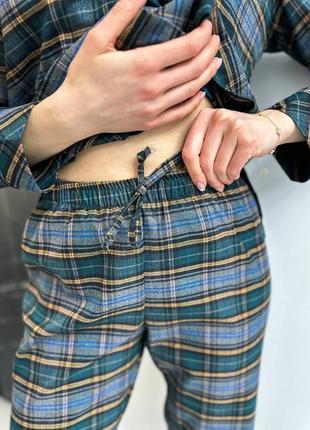 Фланелева піжама сорочка та штани6 фото