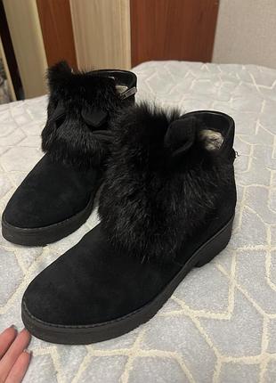 Замшевые сапожки