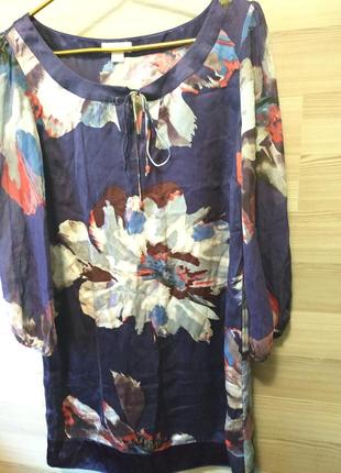 Шелковые короткое платье silk seta шёлк100% шовк красивого лавандового цвета#розвантажуюсь
