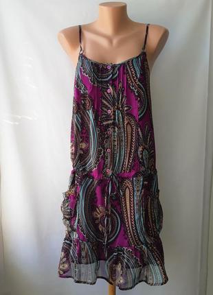 Шелковое платье marks & spencer, размер s