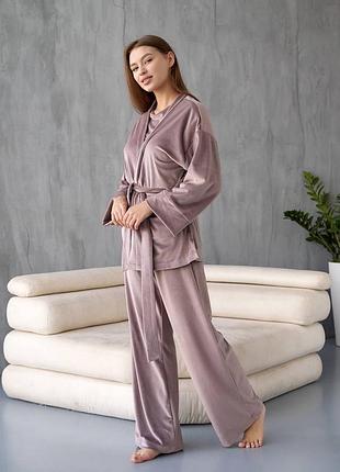 Велюровый костюмчик-тройка