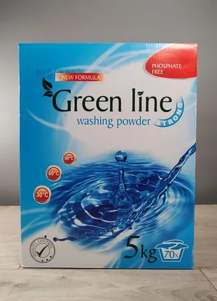 Универсальный порошок для стирки в коробке green line universal (синий) 5кг.
