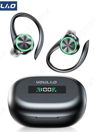 Бездротові bluetooth-навушники із зарядним кейсом led v11d чорні. блютуз нушники для телефона