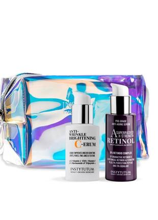Набор "день&ночь" мастхевы от пигментации и морщин, anti-wrinkle brightening c-erum (утром ),x-strength retinol serum (вечер)