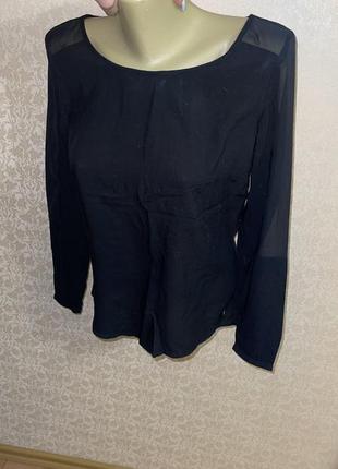 Кофта с сеточкой свитшот гольф черная кофточка блуза