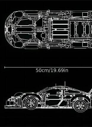 Конструктор porsche 1580 деталей в коробке, конструктор порше, спортивная машина3 фото