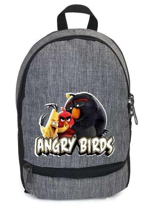 Рюкзак angry birds 006 підлітковий cappuccino toys (ang 006-gry) сірий