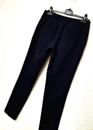 Kamomile актуальные классические брюки тёмно-синие слегка зауженные книзу женские р486 фото
