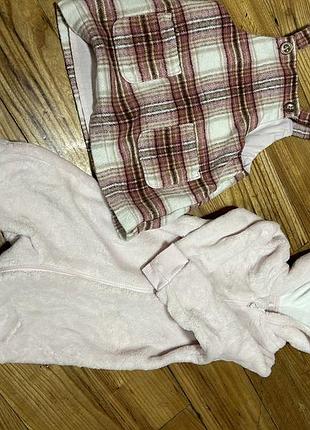 Лот плюшевый теплый комбинезон и сарафан