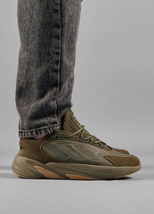 Чоловічі кросівки adidas ozelia khaki хакі6 фото