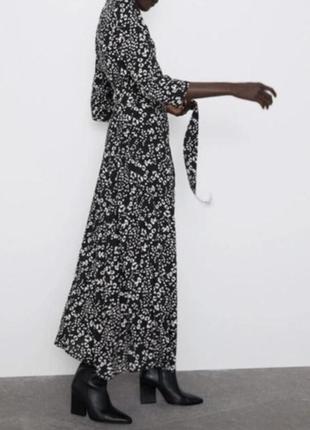 Изумительное, длинное, платье, халат, zara, на пуговицах, с карманами, натуральное,...