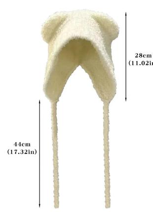 Шапка повязка полушапка ушки на уши жабка медведь медвежонка тик ток 2024  wuke  аниме косплей вязанная2 фото