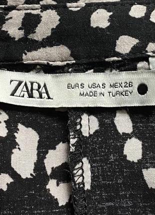 Изумительное, длинное, платье, халат, zara, на пуговицах, с карманами, натуральное, вискоза, чёрное с белым,8 фото