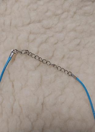Жгут ланцюг ланцюжок для кулона медальйона підвіска синя 59 см2 фото