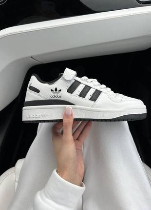 Кроссовки adidas forum white black new2 фото