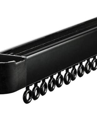 Потолочный усиленный однорядный алюминиевый карниз для тяжелых штор, strim ручной черный