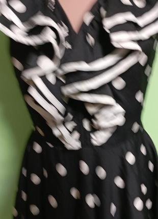 Чорна сукня в білий горошок3 фото