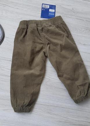 Вельветовые штаны 80 9-12 месяцев штанишки германия lupilu7 фото