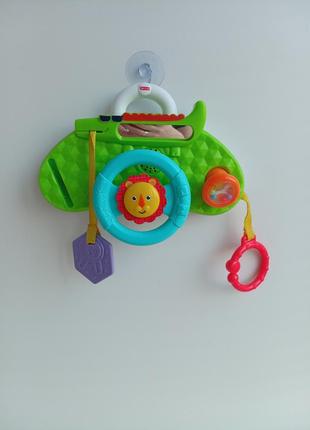 Детский руль fisher price /дитяче музичне кермо/автотренажер2 фото