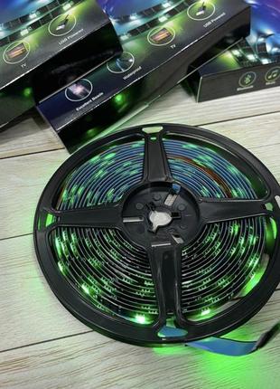 Розумна світлодіодна стрічка 5 метрів з пультом smd 5050 rgb usb керування з телефону